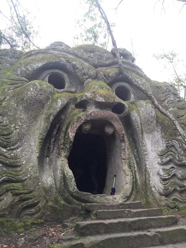 The mouth of a cave